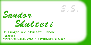 sandor skulteti business card