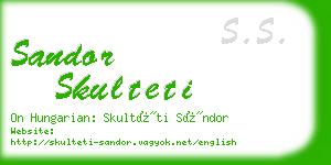 sandor skulteti business card